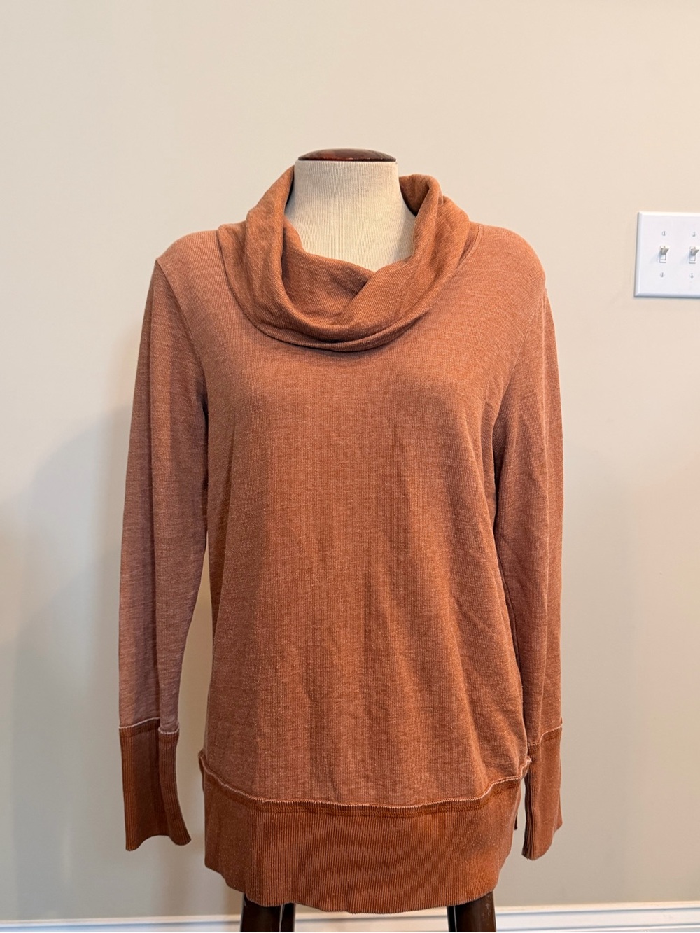 Natural reflection cowl neck sweater size small
